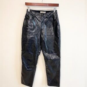 Abercrombie & Fitch Faux Leather Pants 90s straight ultra hi rise curve love 4s